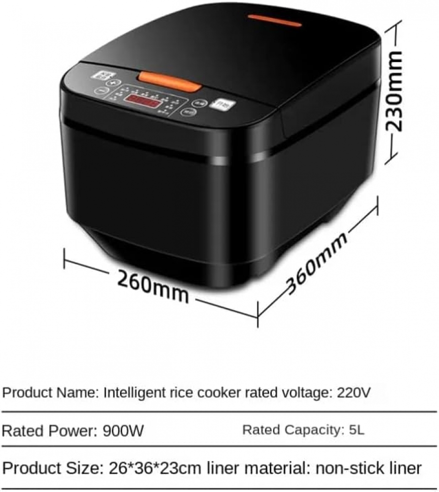 Silver Crest Electric Rice Cooker 5L Kitchen Cooker Smart Rice Cooker